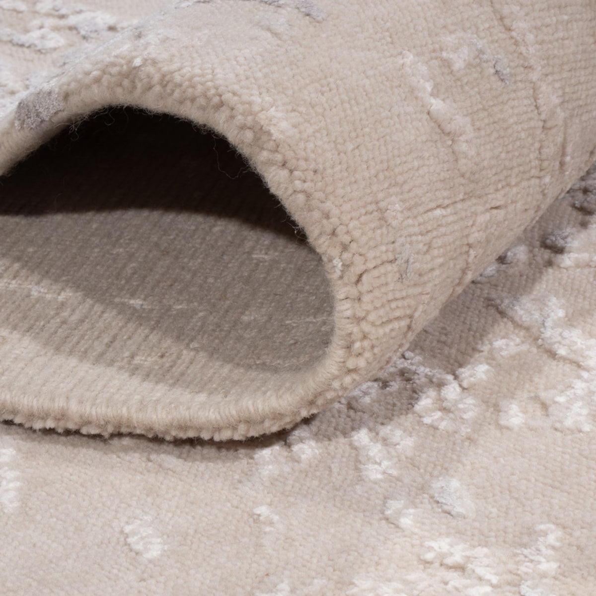 Designerski dywan - 208 x 151 cm - beżowy