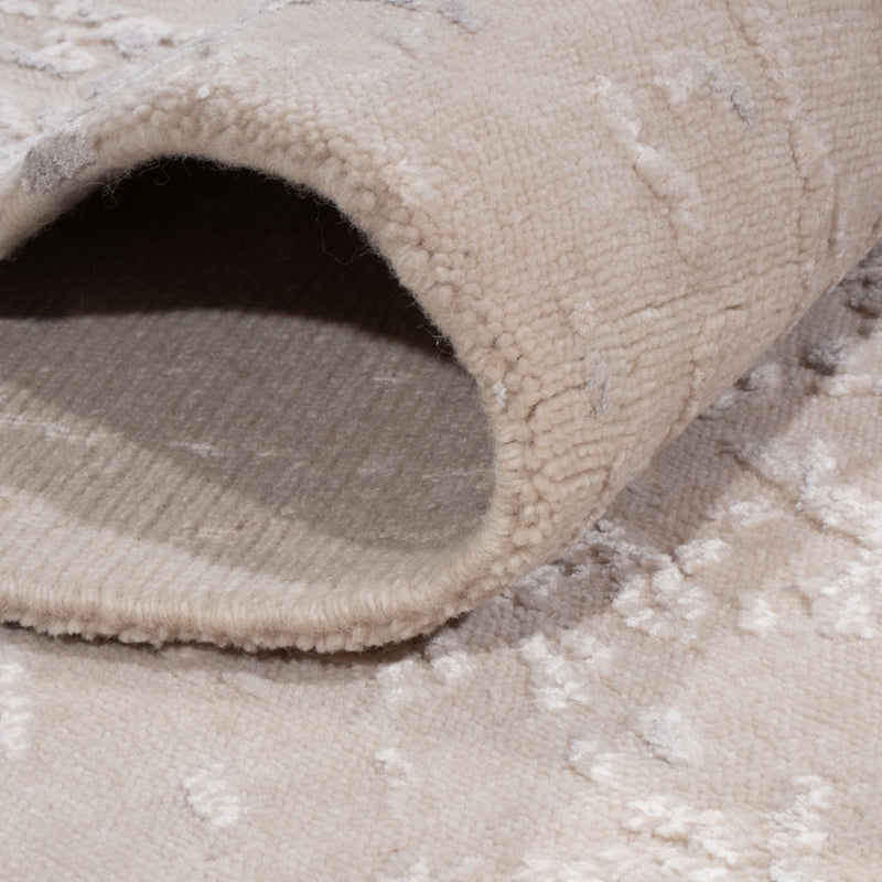 Designerski dywan - 208 x 151 cm - beżowy