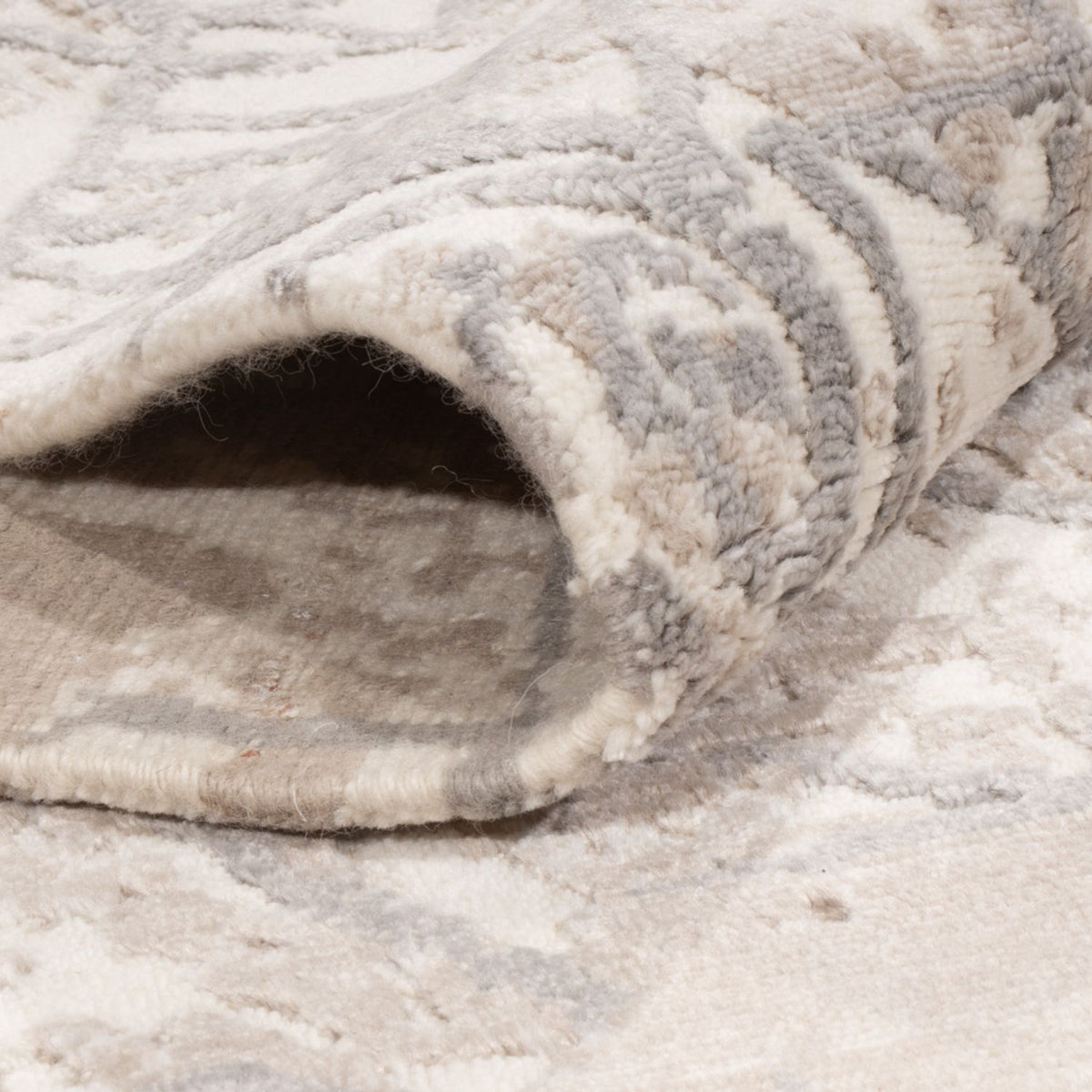 Designerski dywan - 203 x 152 cm - srebrny