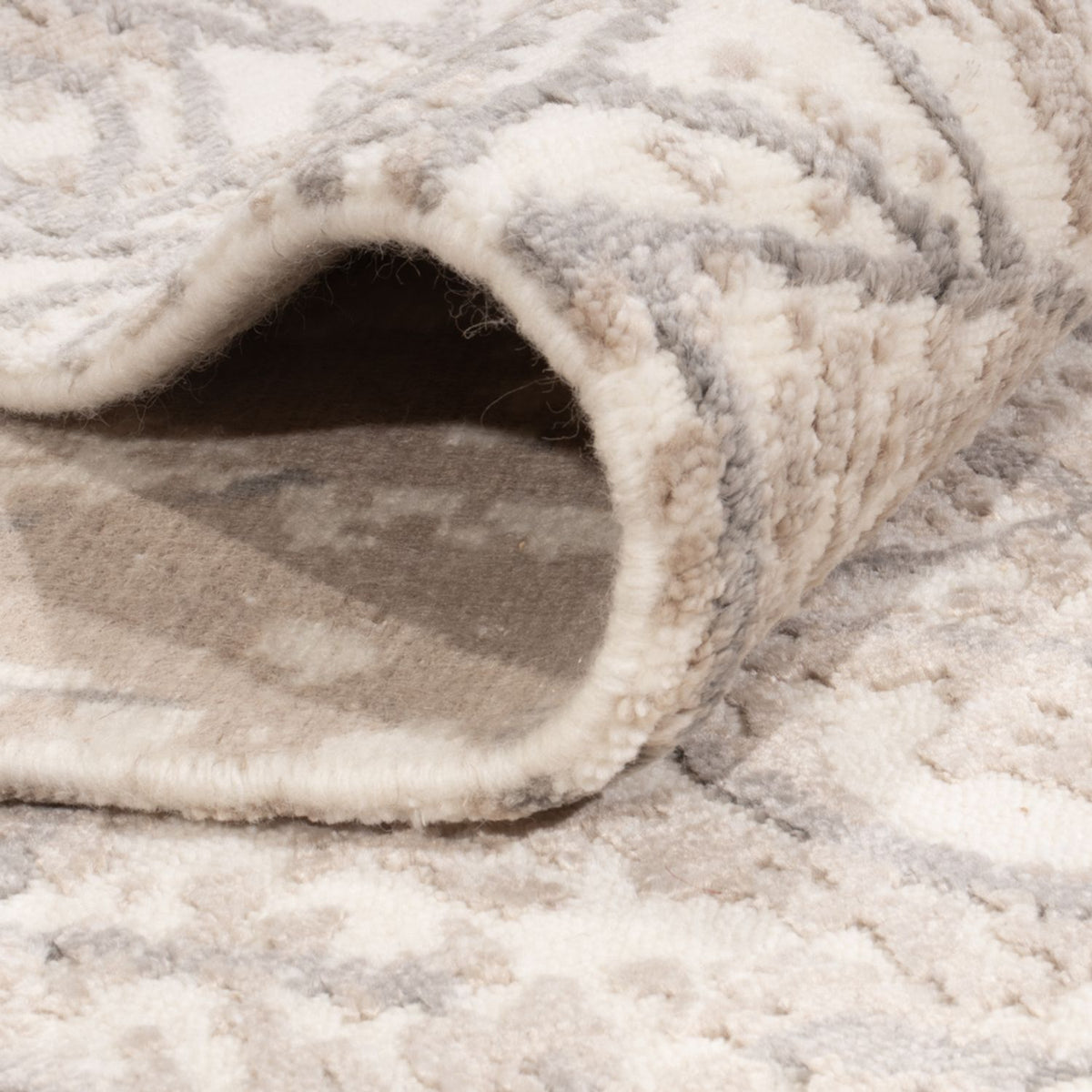 Designerski dywan - 206 x 154 cm - srebrny