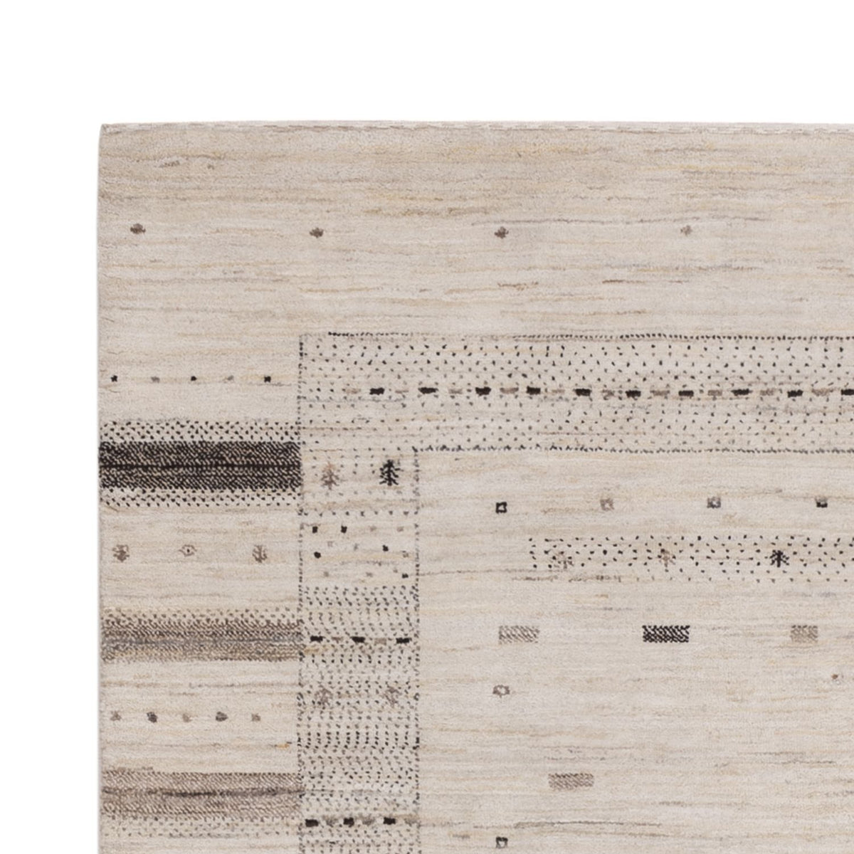 Dywan Gabbeh - Loribaft Indus - 207 x 156 cm - srebrny