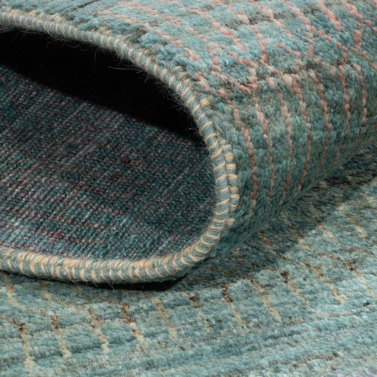 Designerski dywan - 196 x 152 cm - ciemna zieleń