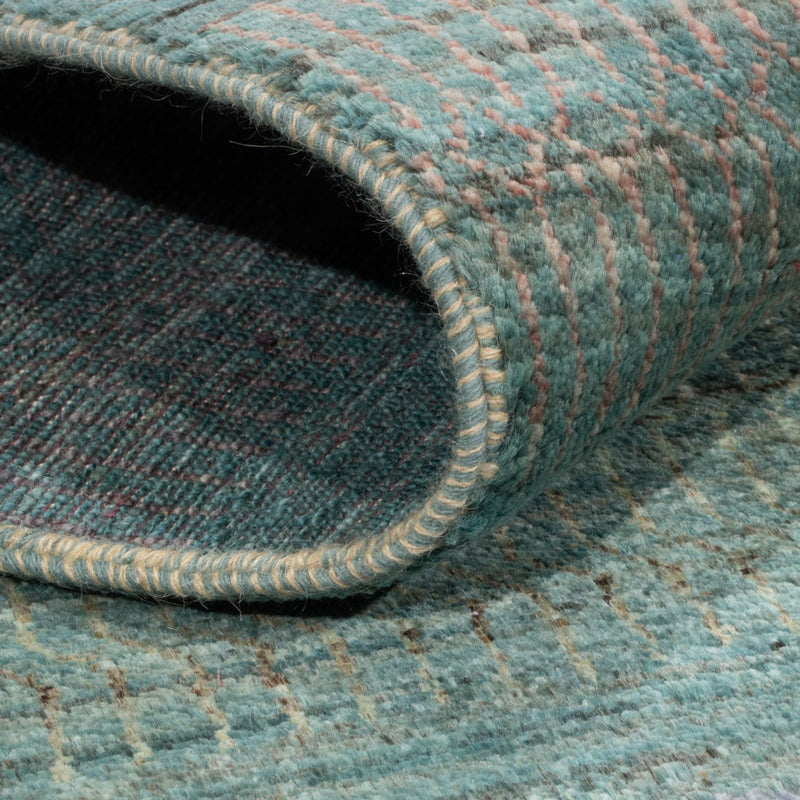 Designerski dywan - 196 x 152 cm - ciemna zieleń