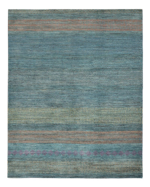 Designerski dywan - 195 x 154 cm - ciemna zieleń