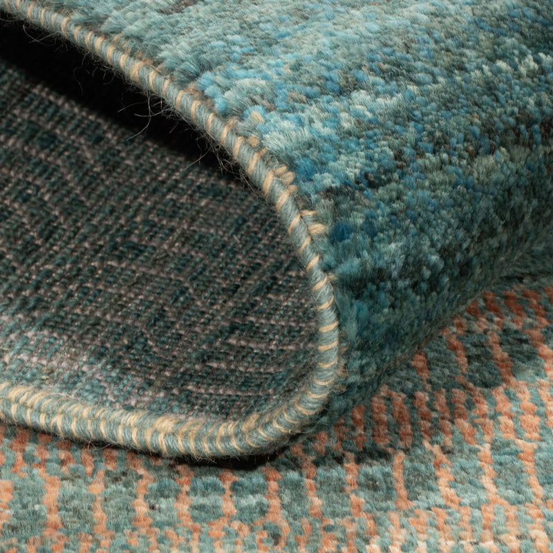 Designerski dywan - 195 x 154 cm - ciemna zieleń