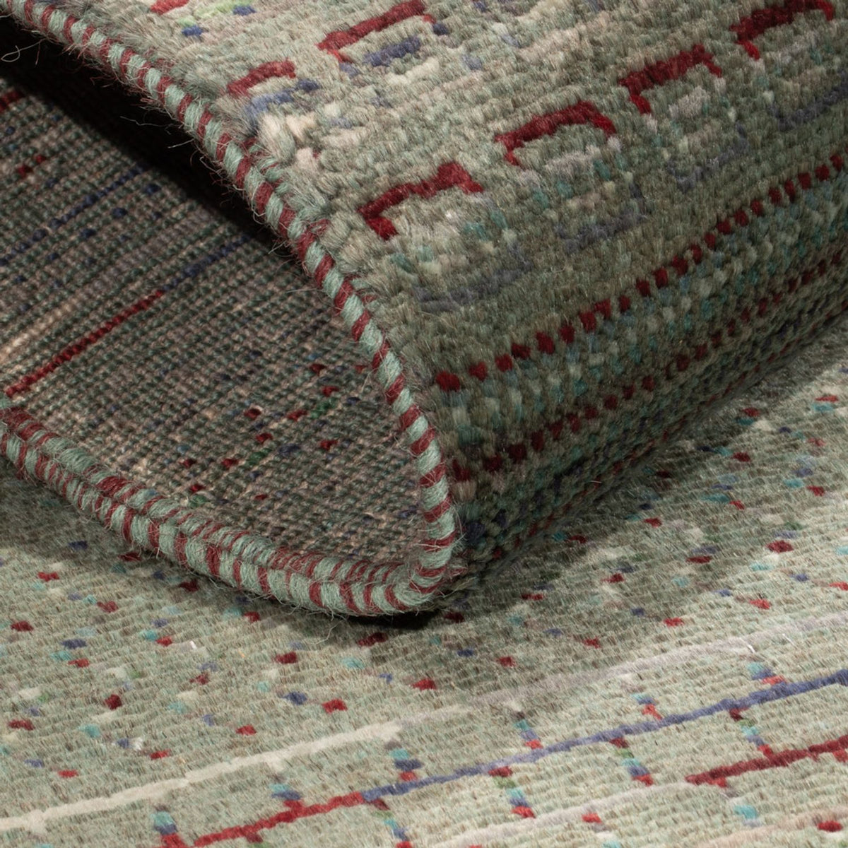 Dywan Gabbeh - perski - 208 x 136 cm - ciemna zieleń