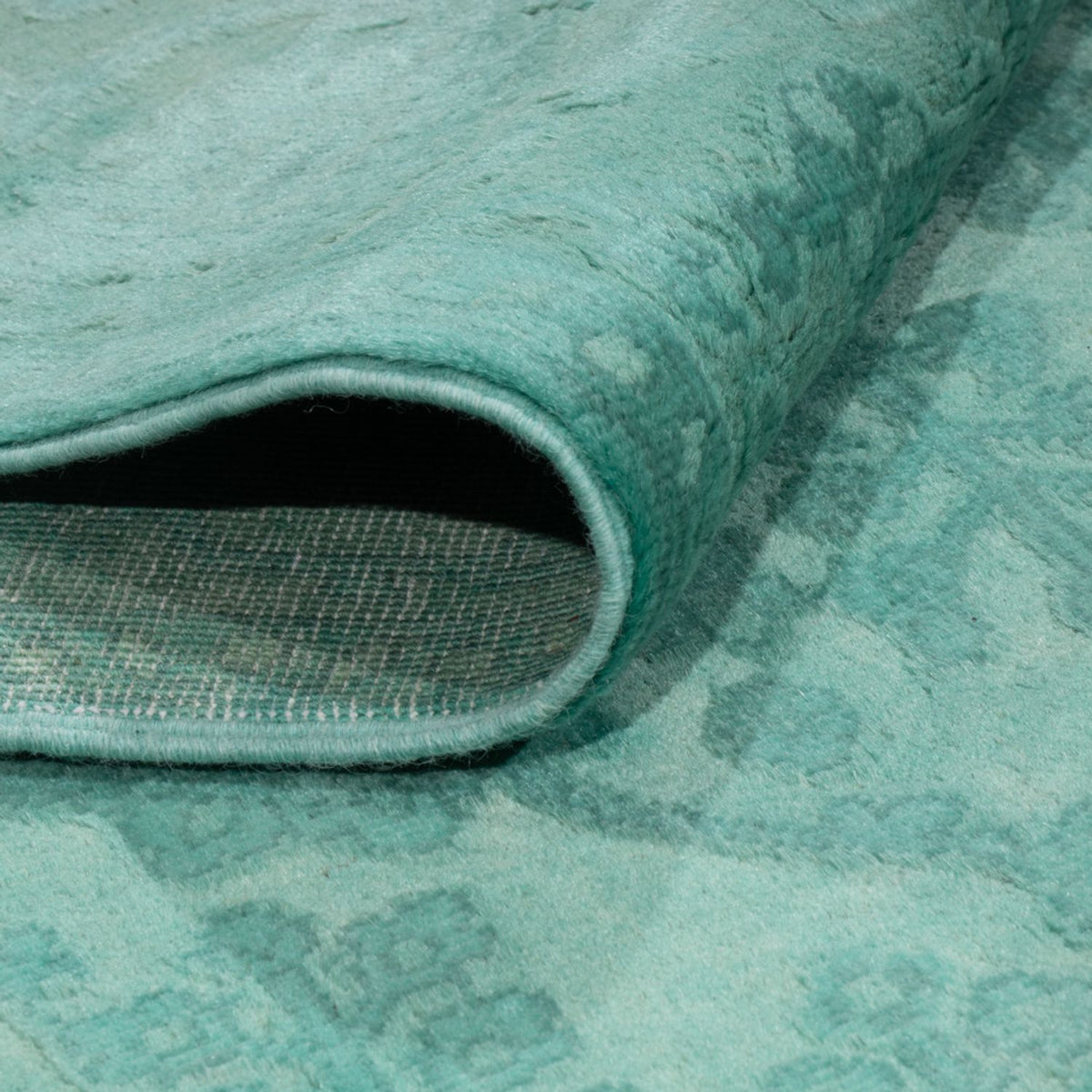 Designerski dywan - 196 x 156 cm - turkusowy