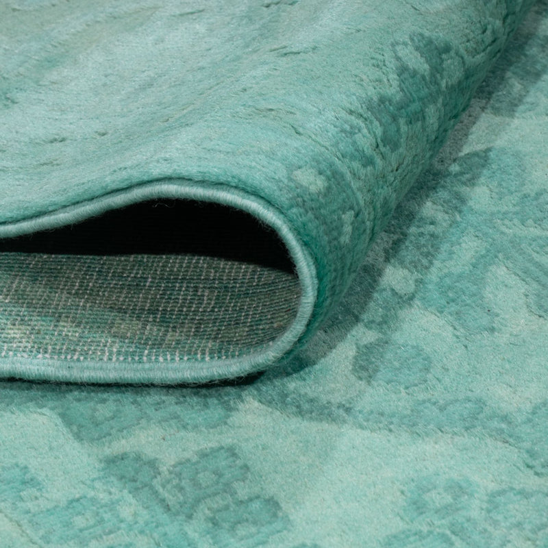 Designerski dywan - 196 x 156 cm - turkusowy