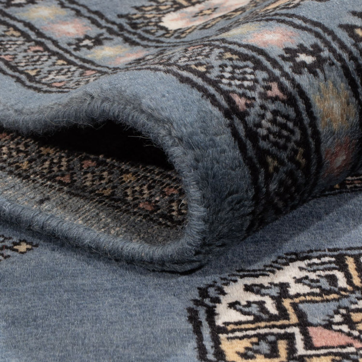 Dywan pakistański - 198 x 140 cm - niebieski