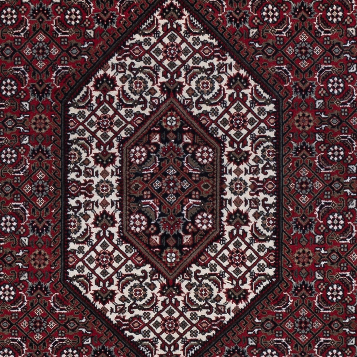 Orientalny dywan - Bijar - Indus - 201 x 142 cm - ciemnobrązowy
