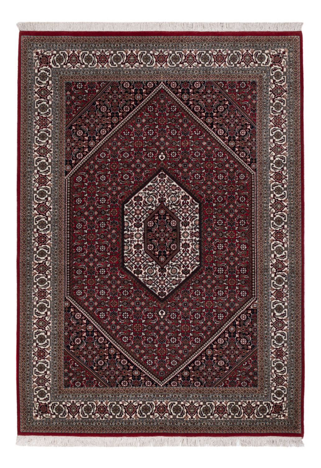 Orientalny dywan - Bijar - Indus - 204 x 145 cm - ciemnobrązowy