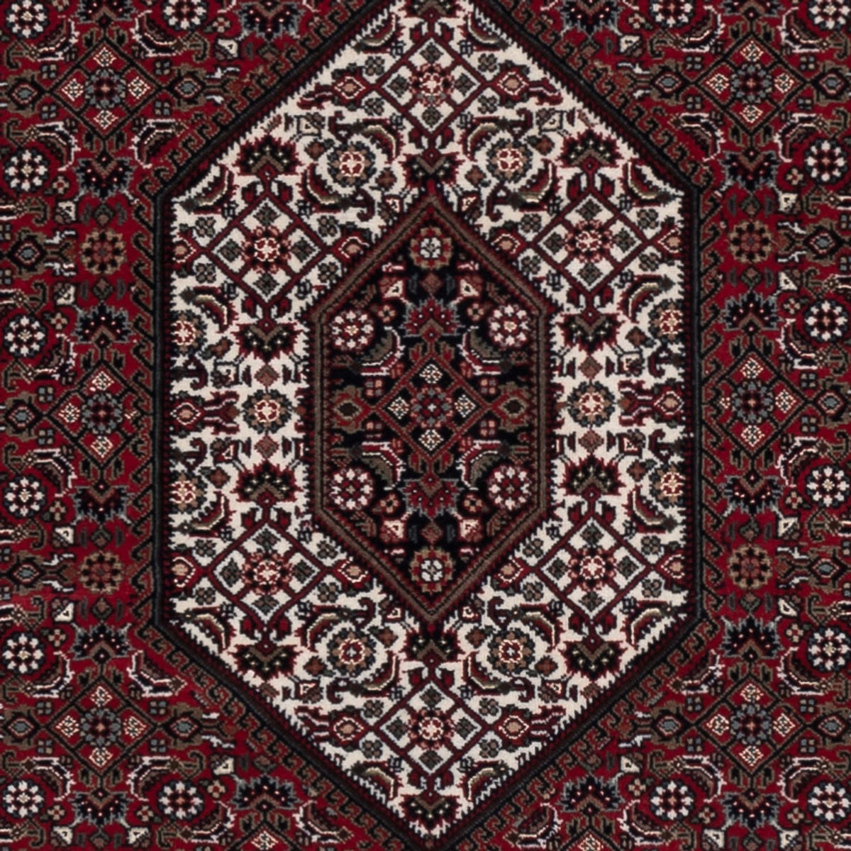 Orientalny dywan - Bijar - Indus - 204 x 145 cm - ciemnobrązowy