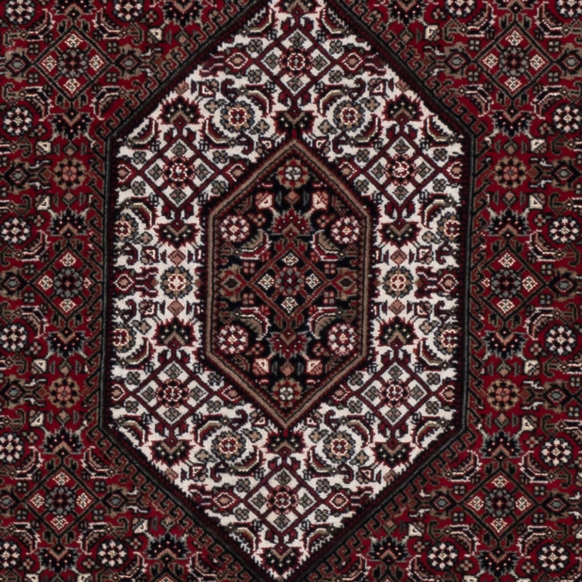 Orientalny dywan - Bijar - Indus - 202 x 138 cm - ciemnobrązowy