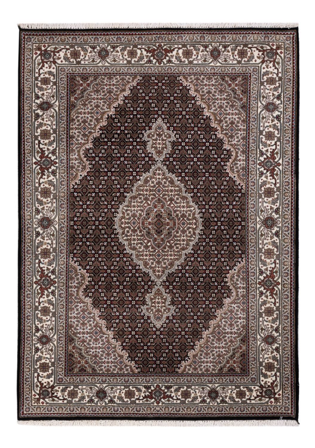 Dywan orientalny - Tabriz - 196 x 141 cm - ciemnoszary