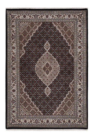 Dywan orientalny - Tabriz - 204 x 141 cm - ciemnoszary
