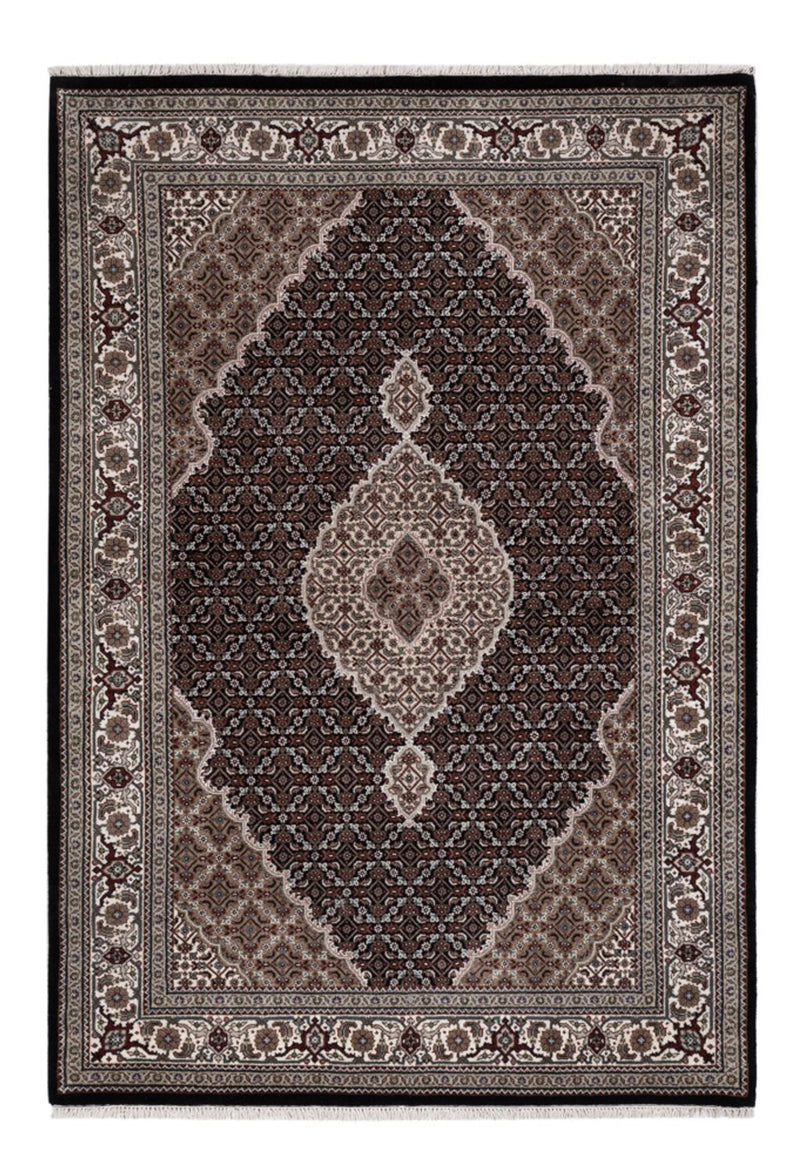 Dywan orientalny - Tabriz - 204 x 141 cm - ciemnoszary