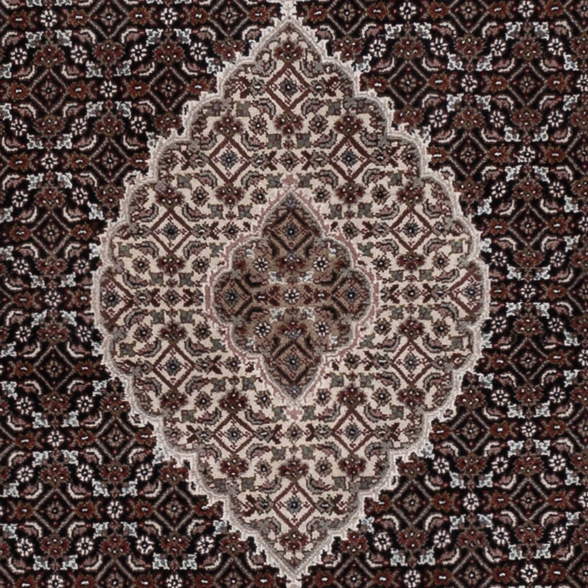 Dywan orientalny - Tabriz - 204 x 141 cm - ciemnoszary