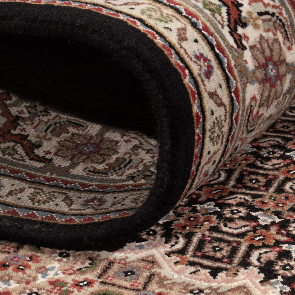 Dywan orientalny - Tabriz - 204 x 142 cm - ciemnoszary