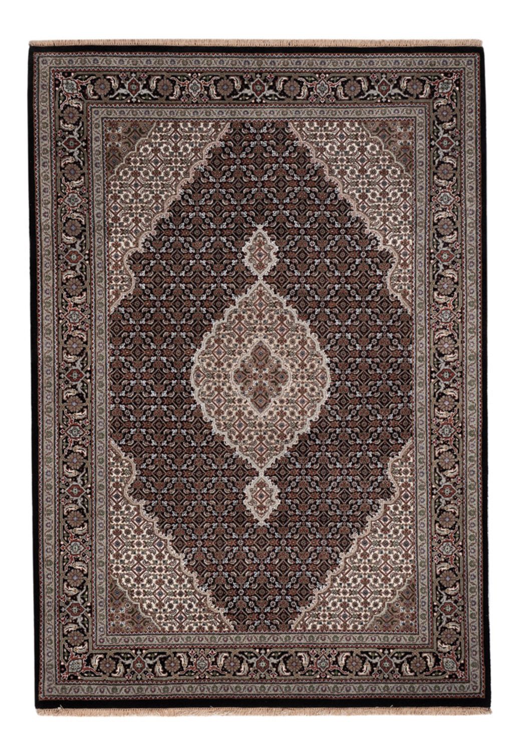 Dywan orientalny - Tabriz - 205 x 143 cm - ciemnoszary