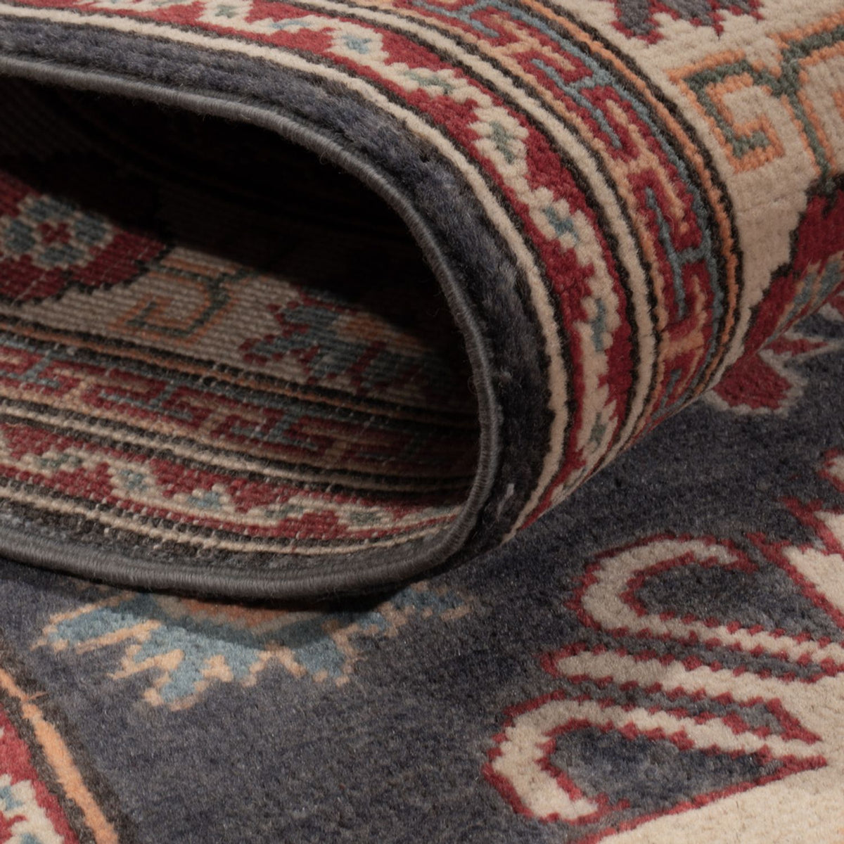 Biegacz Dywan Ziegler - Kazak - 303 x 80 cm - ciemnoniebieski