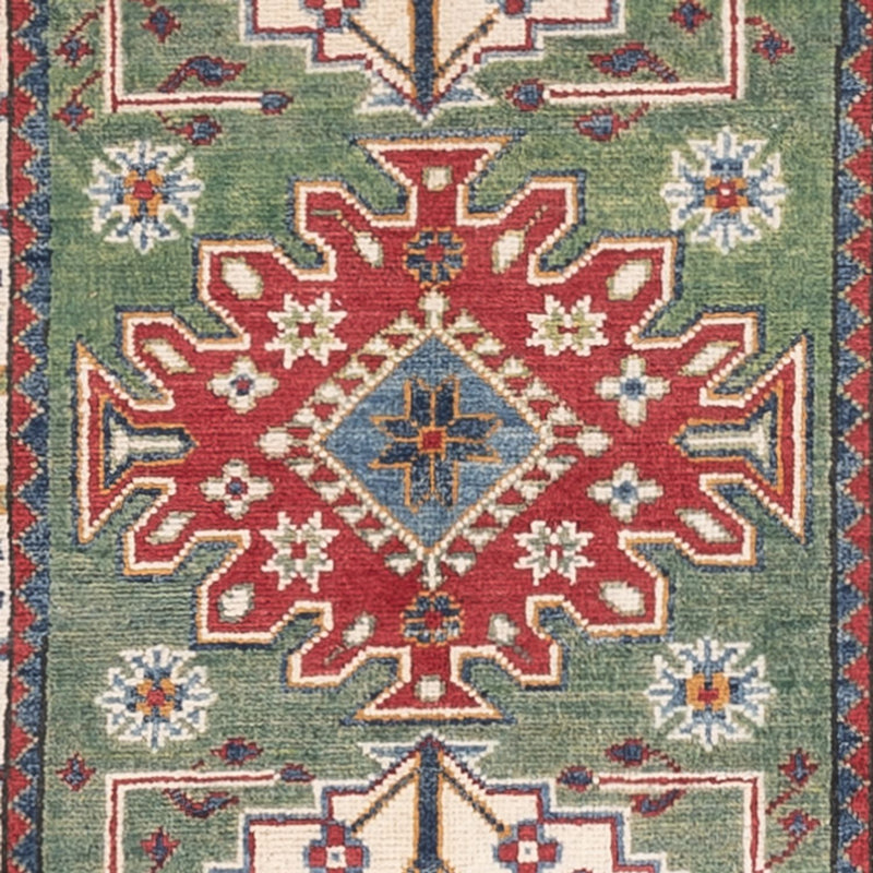 Biegacz Dywan Ziegler - Kazak - 192 x 83 cm - zielona