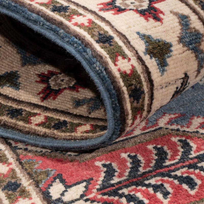 Biegacz Dywan Ziegler - Kazak - 288 x 82 cm - niebieski