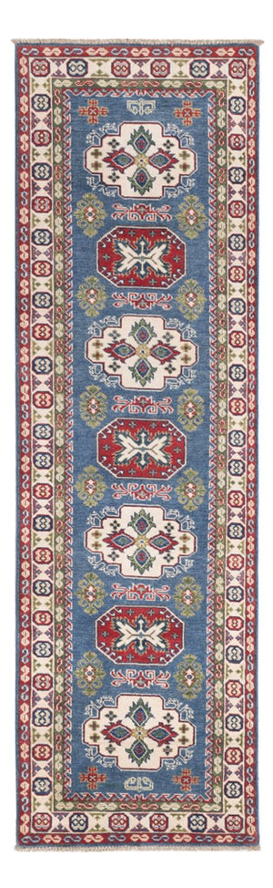 Biegacz Dywan Ziegler - Kazak - 281 x 80 cm - niebieski