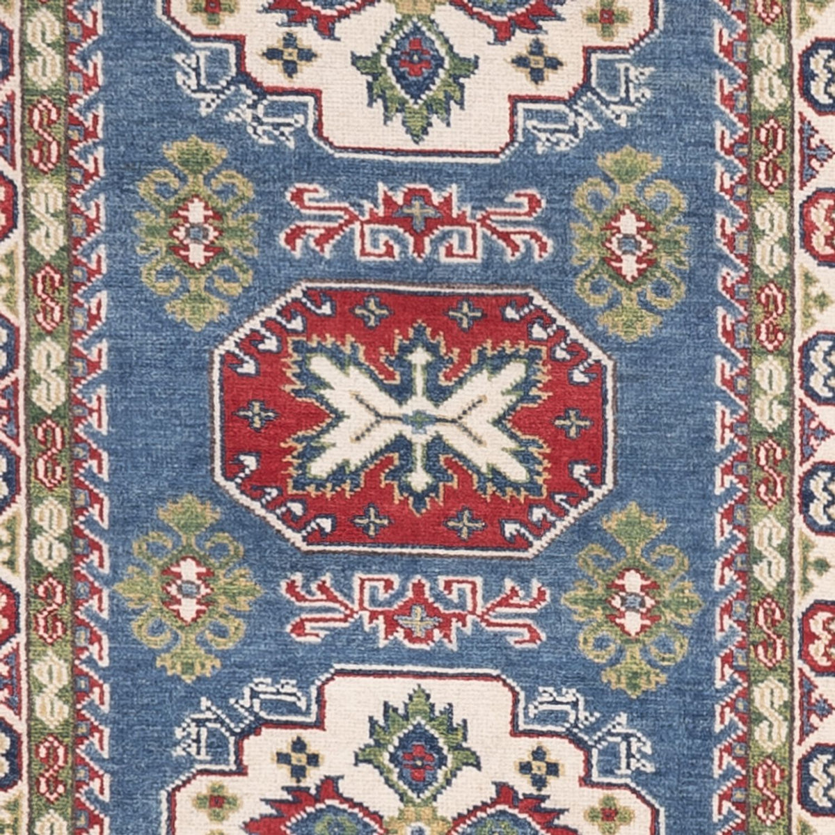 Biegacz Dywan Ziegler - Kazak - 281 x 80 cm - niebieski