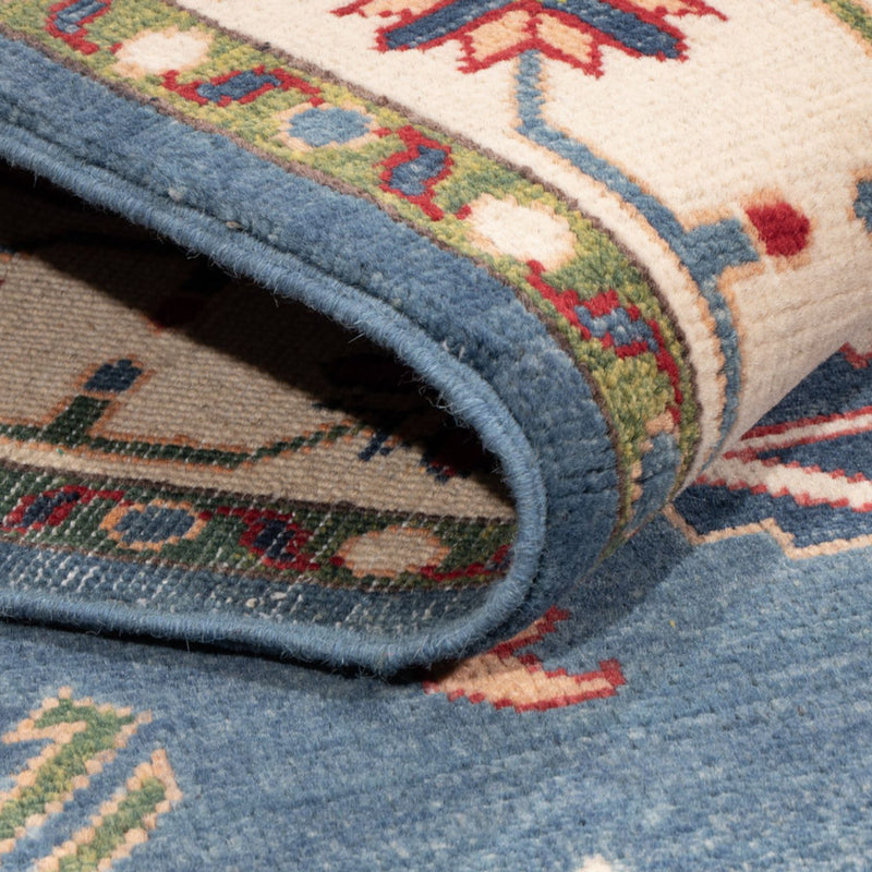 Dywan Ziegler - Kazak - 206 x 156 cm - niebieski