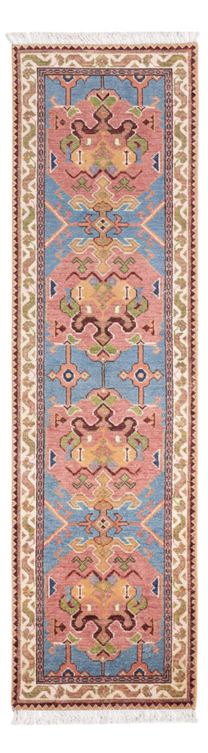 Biegacz Dywan Ziegler - Kazak - 297 x 76 cm - niebieski