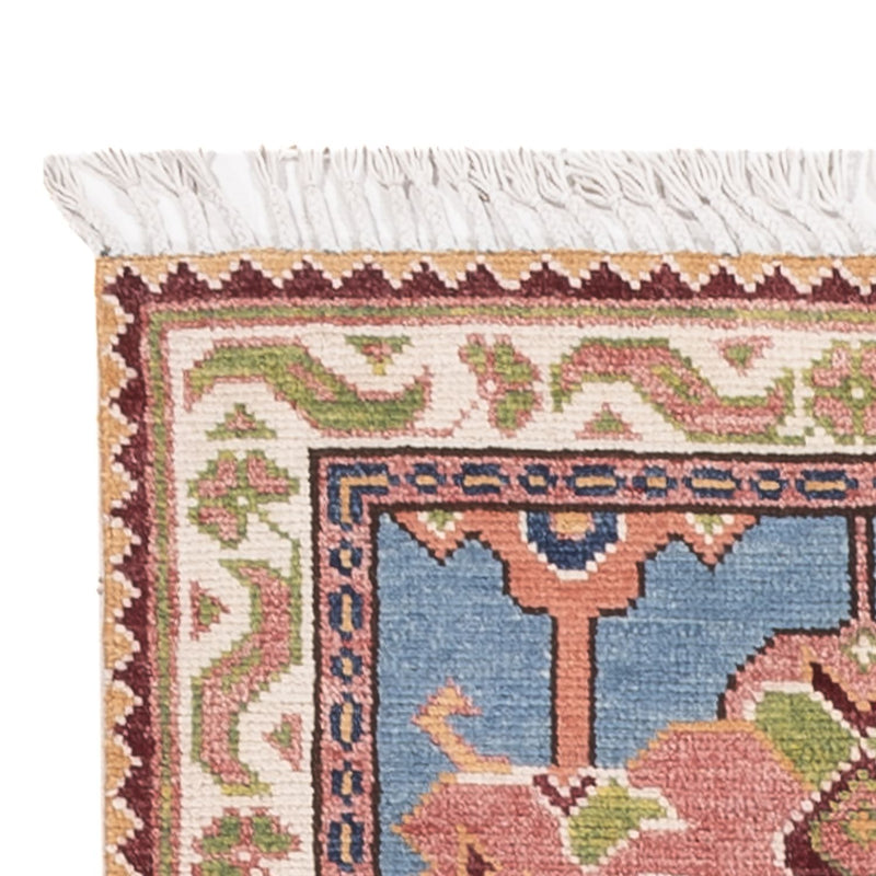 Biegacz Dywan Ziegler - Kazak - 297 x 76 cm - niebieski