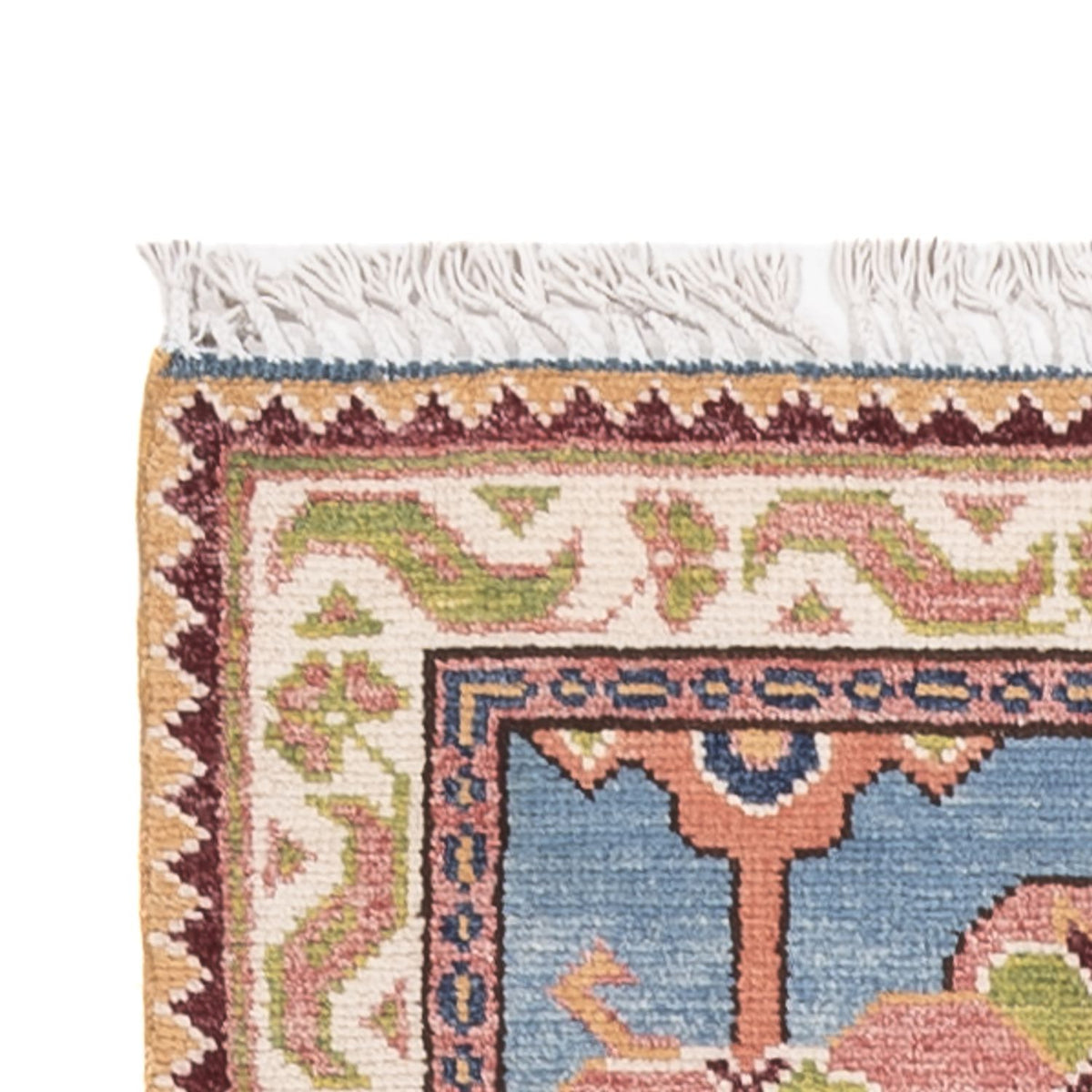 Biegacz Dywan Ziegler - Kazak - 296 x 79 cm - niebieski