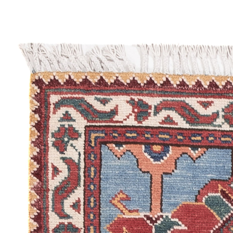 Biegacz Dywan Ziegler - Kazak - 287 x 77 cm - niebieski