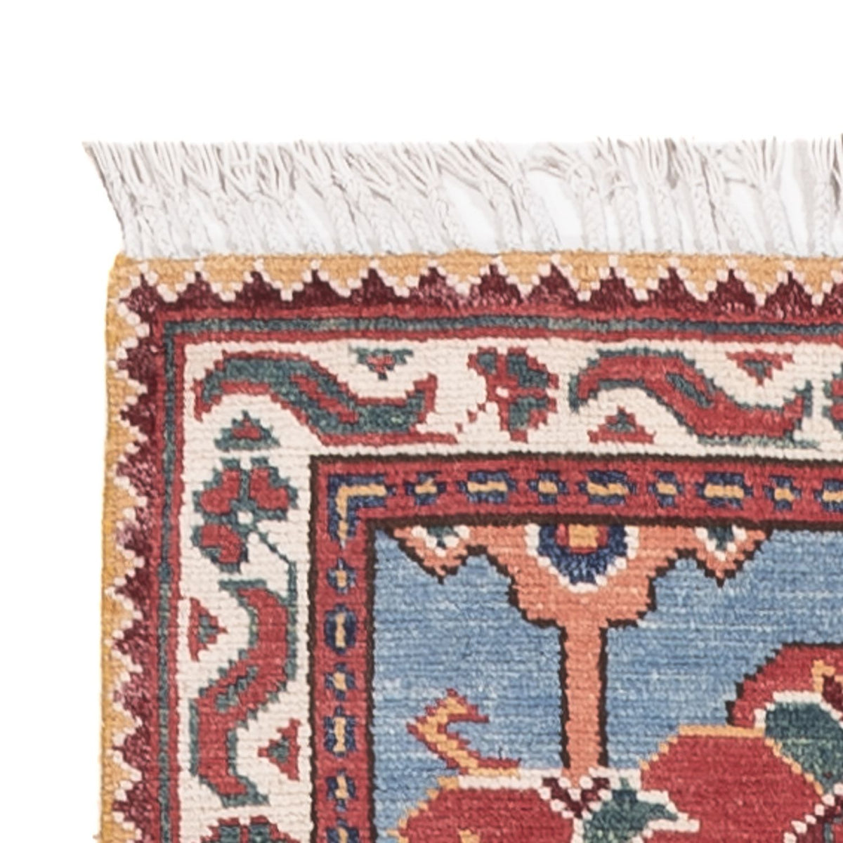 Biegacz Dywan Ziegler - Kazak - 287 x 75 cm - niebieski