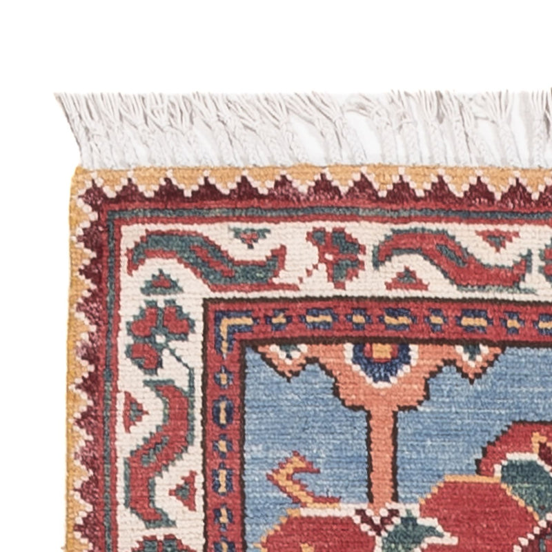 Biegacz Dywan Ziegler - Kazak - 287 x 75 cm - niebieski