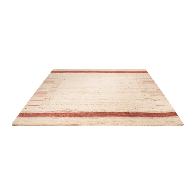 Dywan Gabbeh - Loribaft Indus kwadratowy  - 246 x 249 cm - jasny beż