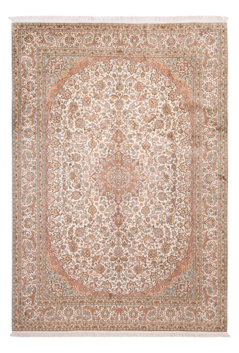 Jedwabny dywan - Kashmir Silk - 314 x 219 cm - beżowy
