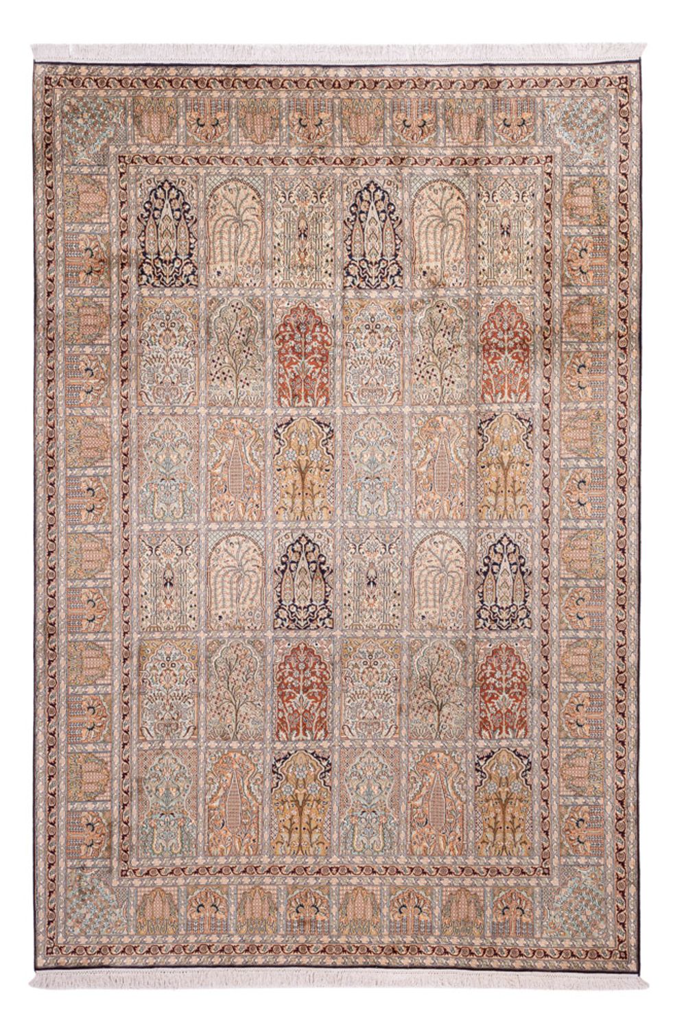 Jedwabny dywan - Kashmir Silk - 315 x 214 cm - jasny beż