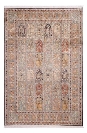 Jedwabny dywan - Kashmir Silk - 315 x 214 cm - jasny beż