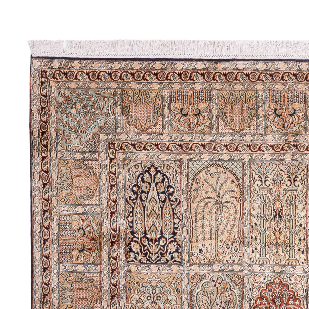 Jedwabny dywan - Kashmir Silk - 315 x 214 cm - jasny beż
