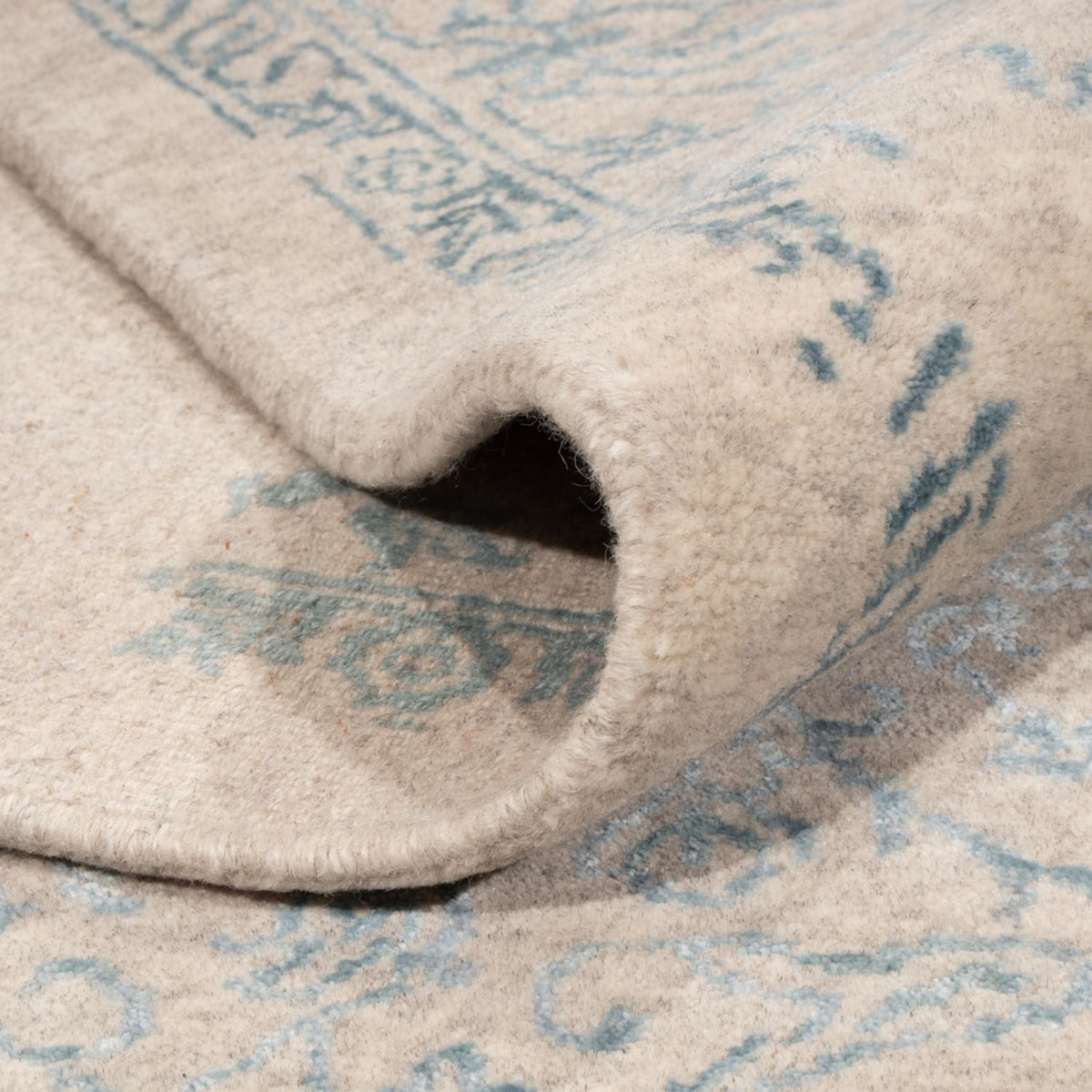 Designerski dywan - 289 x 241 cm - jasnoniebieski