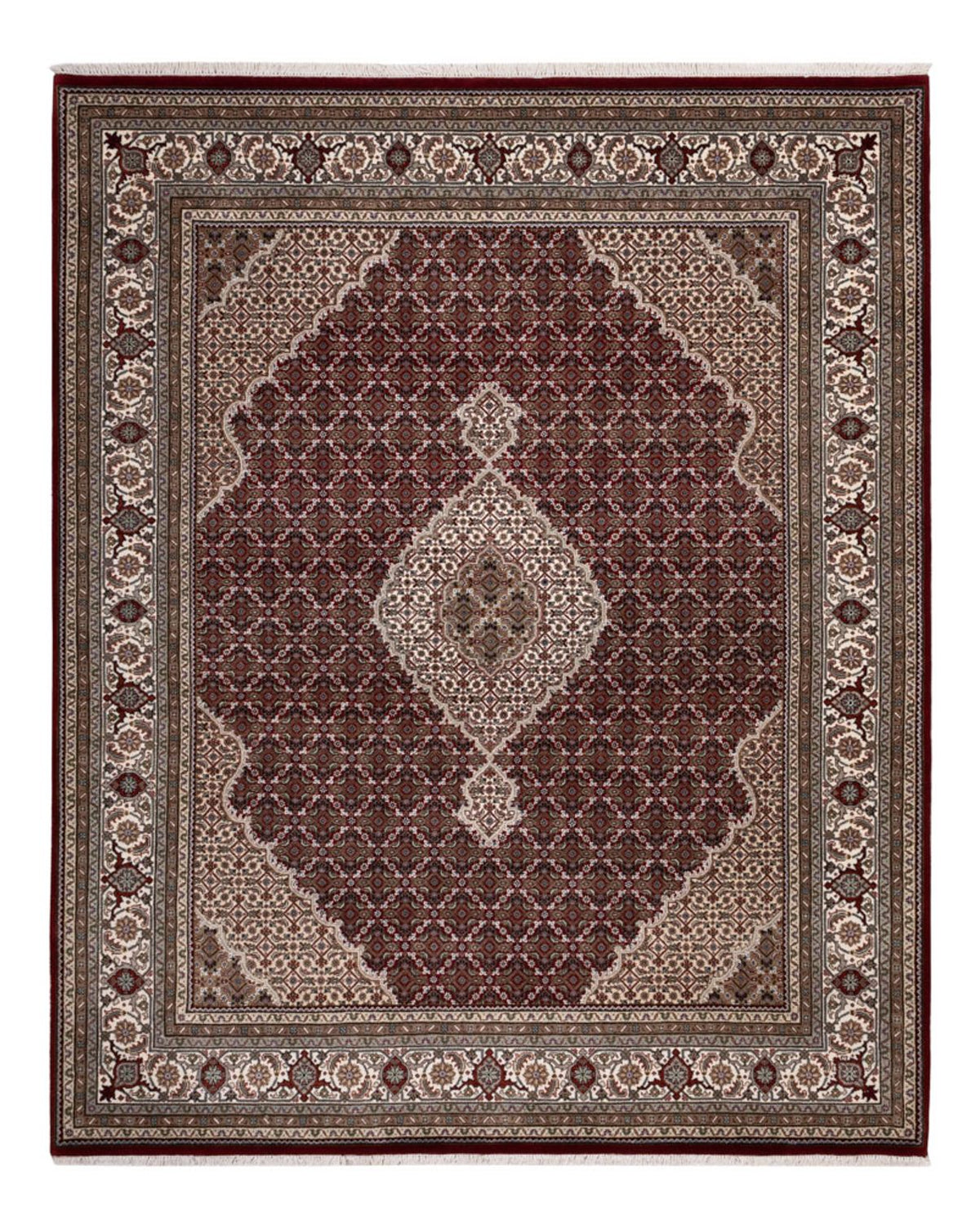 Dywan orientalny - Tabriz - 256 x 205 cm - ciemny beż