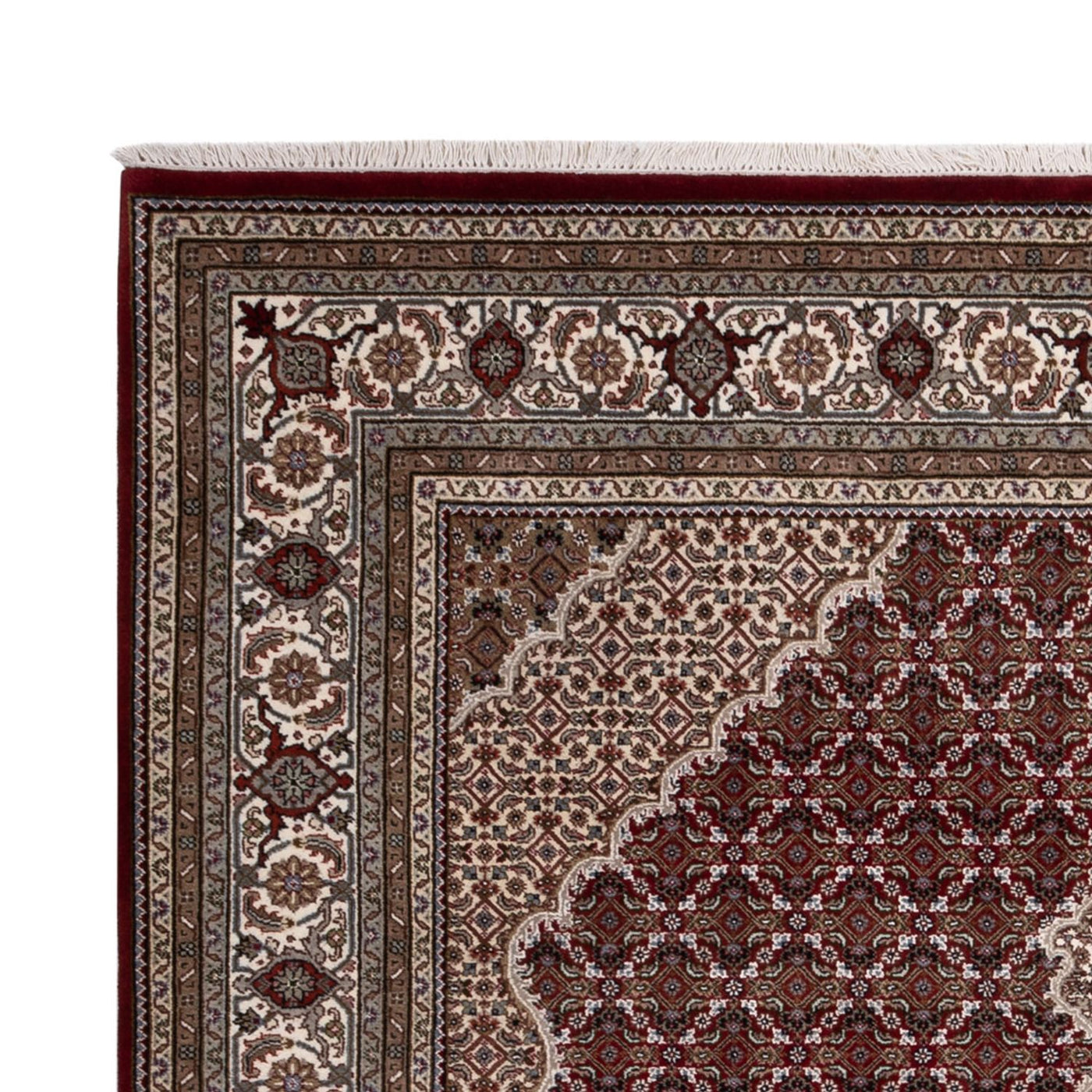 Dywan orientalny - Tabriz - 256 x 205 cm - ciemny beż