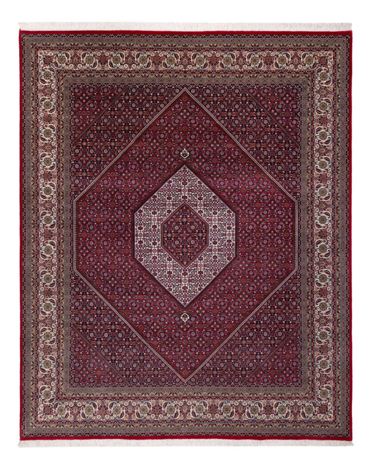 Orientalny dywan - Bijar - Indus - 300 x 247 cm - ciemna czerwień