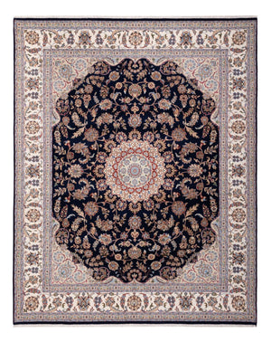 Orientalny dywan - Nain - Indus - 309 x 251 cm - ciemnoniebieski