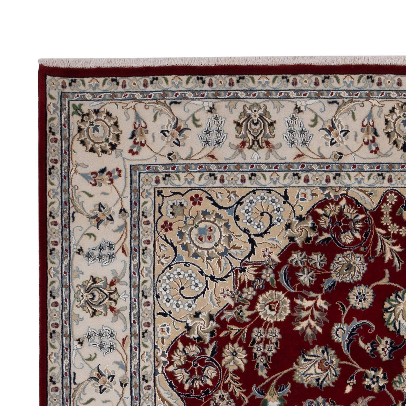 Orientalny dywan - Nain - Indus - 303 x 200 cm - ciemna czerwień