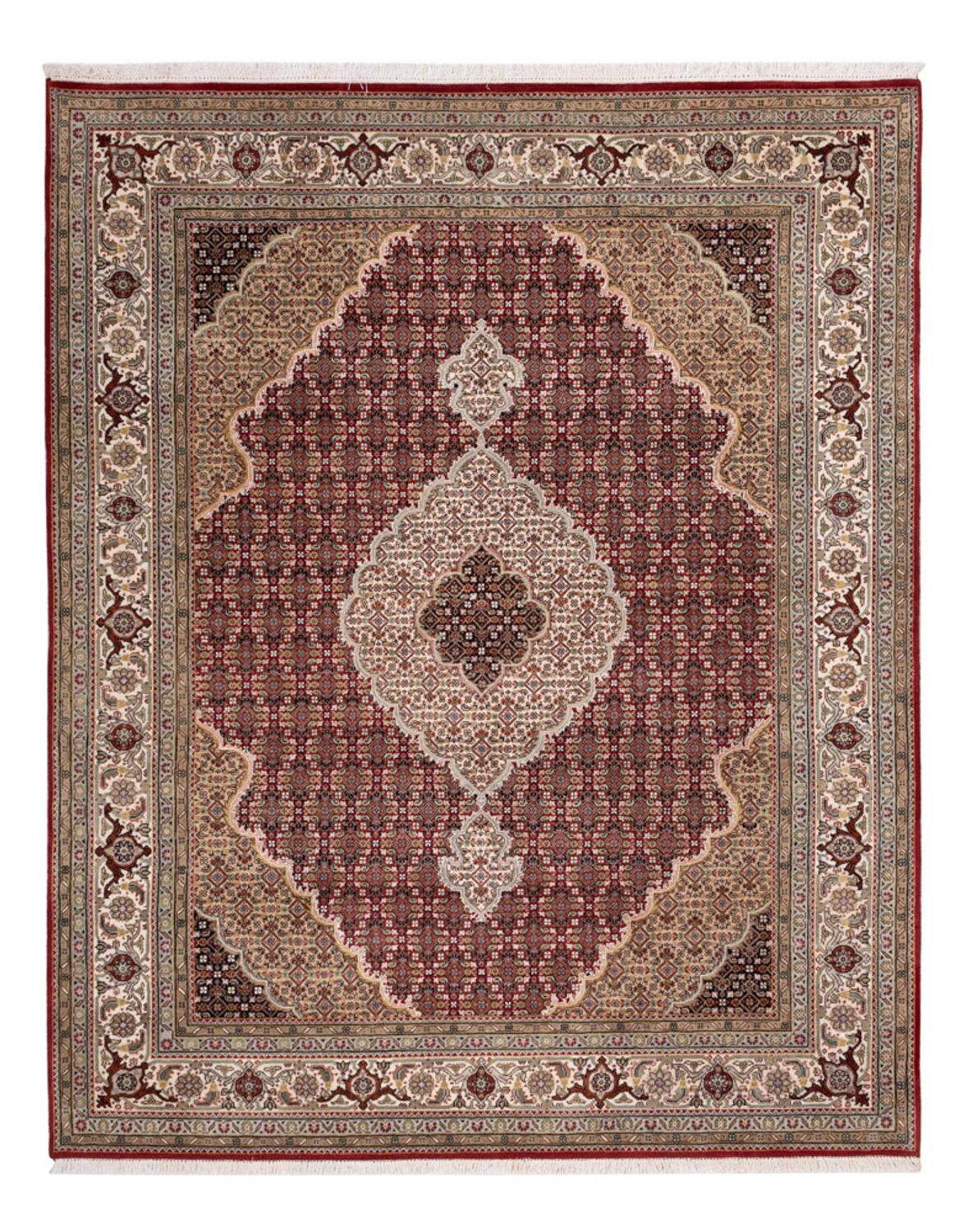 Dywan orientalny - Tabriz - 255 x 198 cm - ciemny beż
