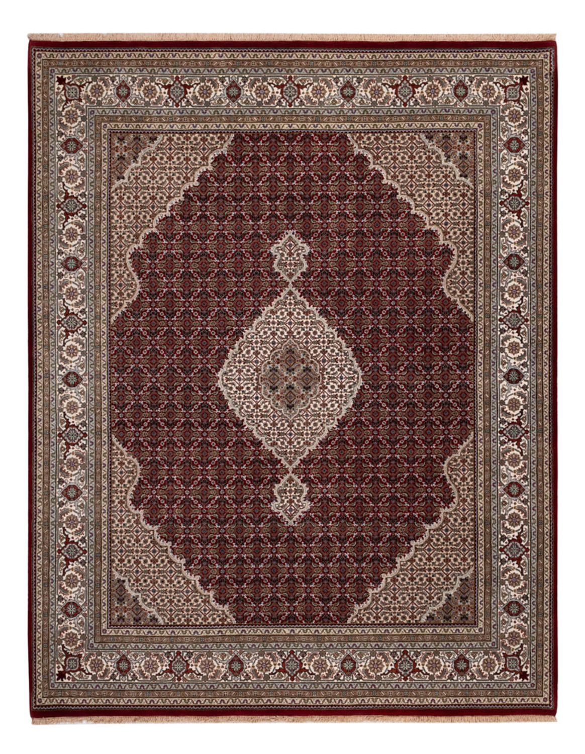 Dywan orientalny - Tabriz - 257 x 202 cm - ciemny beż