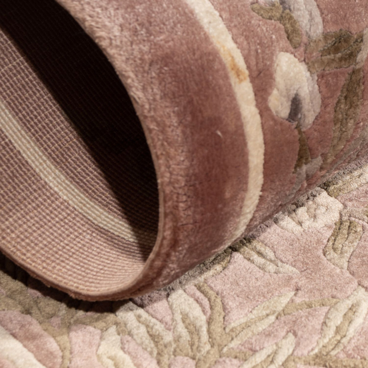 Dywan z jedwabiu - jedwab chiński - 123 x 62 cm - beżowy