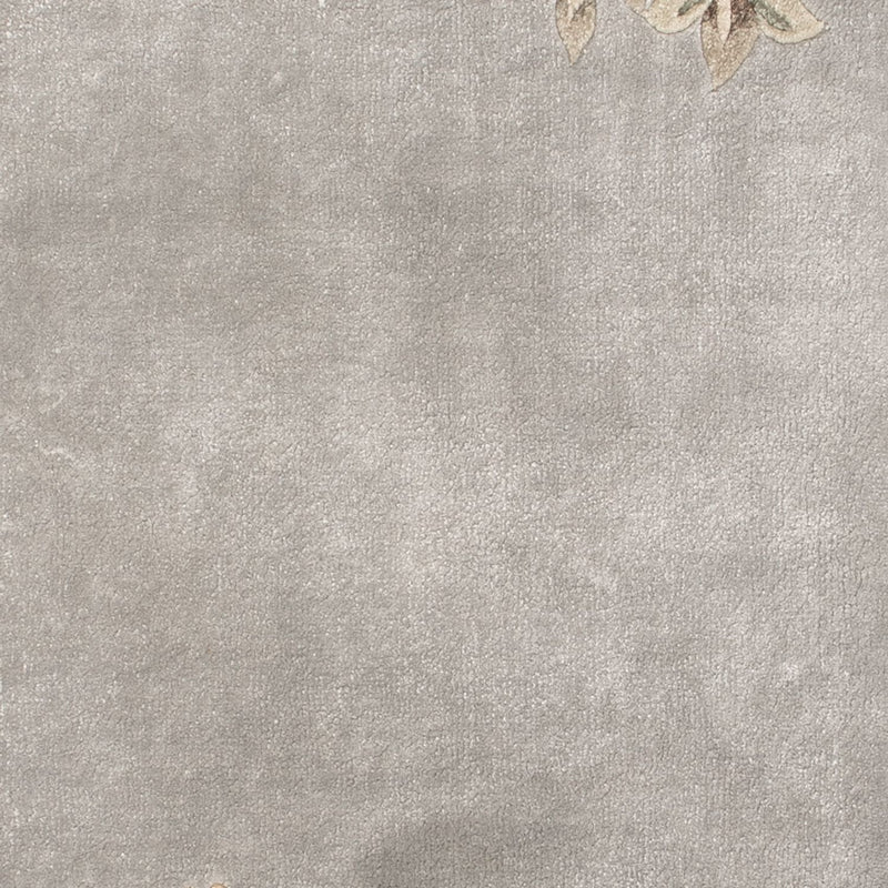 Dywan z jedwabiu - jedwab chiński - 124 x 60 cm - srebrny